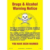 Poster - Drugs and Alcohol Warning Notice